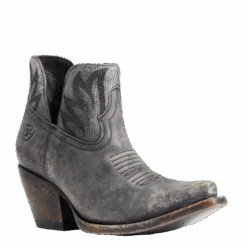 Ariat® Ladies Hazel Black & Silver Metallic Snip Toe Booties 10040393