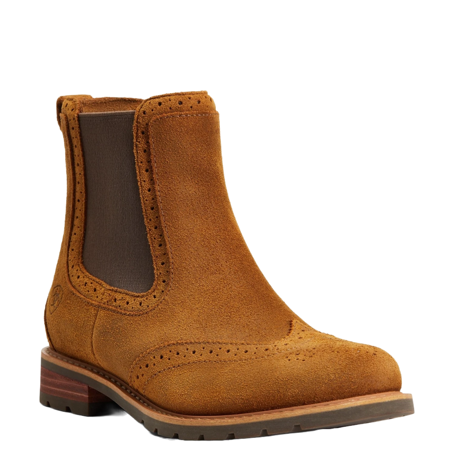 Ariat Ladies Wexford Brogue Waterproof Honey Brown Booties 10040384 1 Ariat Ladies Wexford Brogue Waterproof Honey Brown Booties 10040384