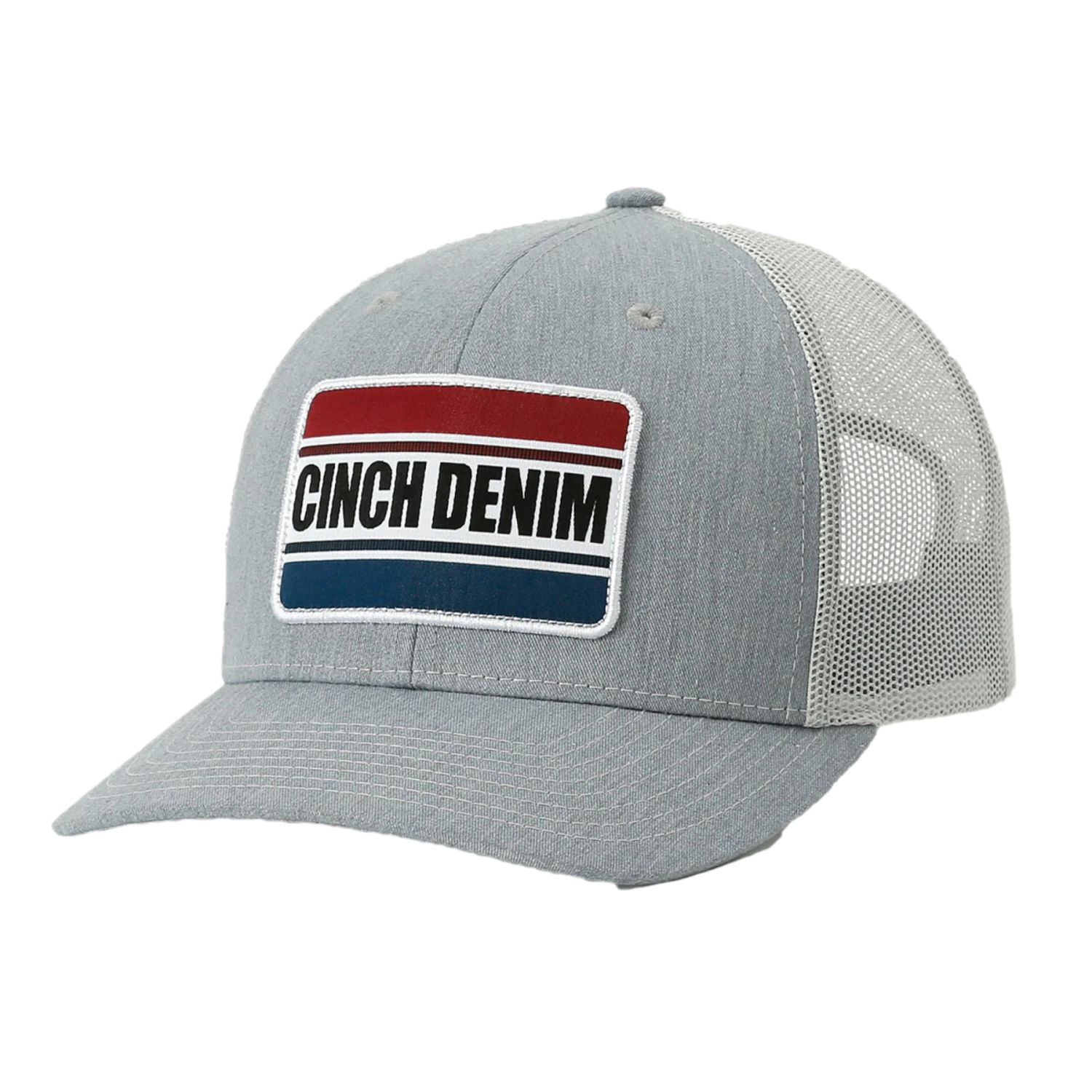 Cinch® Men's Grey Denim Logo Trucker Cap MCC0800001 1 Cinch® Men's Grey Denim Logo Trucker Cap MCC0800001
