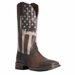 Ariat Men's Patriot Ultra Taylor Tan & Distressed Flag Boots 10038395