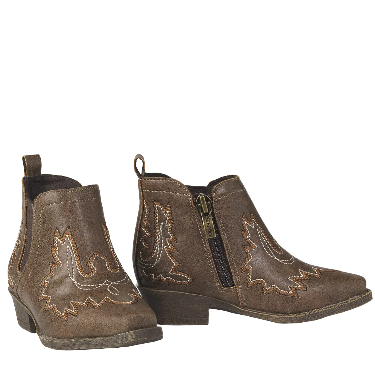 Ariat Toddler Dixon Mya Western Stitched Tan Booties A441002008 1 Ariat Toddler Dixon Mya Western Stitched Tan Booties A441002008