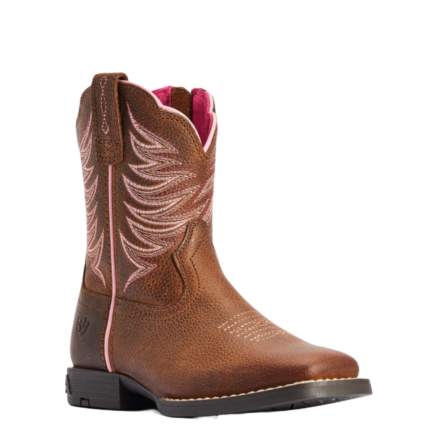 Ariat® Girl's Firecatcher Pink And Rowdy Brown Western Boots 10042415 1 Ariat® Girl's Firecatcher Pink And Rowdy Brown Western Boots 10042415