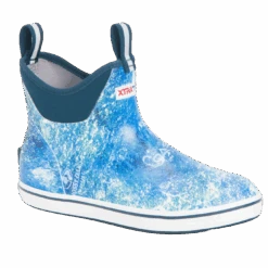 XTRATUF® Men's Mossy Oak 6" Inch Blue Ankle Deck Boots XMABMOC