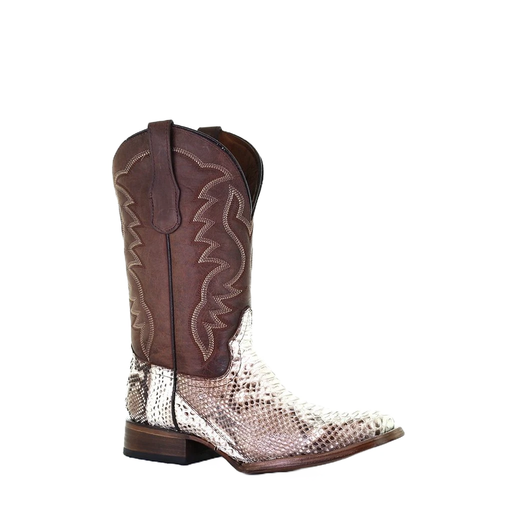 Circle G By Corral Men's Python And Brown Square Toe Boots L5740 1 Circle G By Corral Men's Python And Brown Square Toe Boots L5740