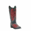Corral Boots Corral Ladies Black & Red Wings, Cross Overlay & Studs Boots A3744