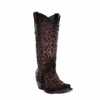 Corral Boots Corral Ladies Chocolate Lamb Overlay With Embroidery Boots C3744