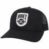 Hooey Men's "Bronx" Black Mid-Profile Snap-Back Trucker Hat 2103T-BK