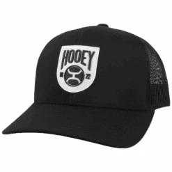 Hooey Men's "Bronx" Black Mid-Profile Snap-Back Trucker Hat 2103T-BK