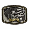 Montana Silversmiths Unisex Defending Freedom USA Attitude Buckle A787