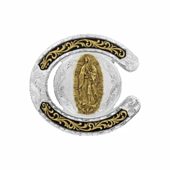 Montana Silversmiths Unisex Horseshoe Guadalupe Buckle 61375-523