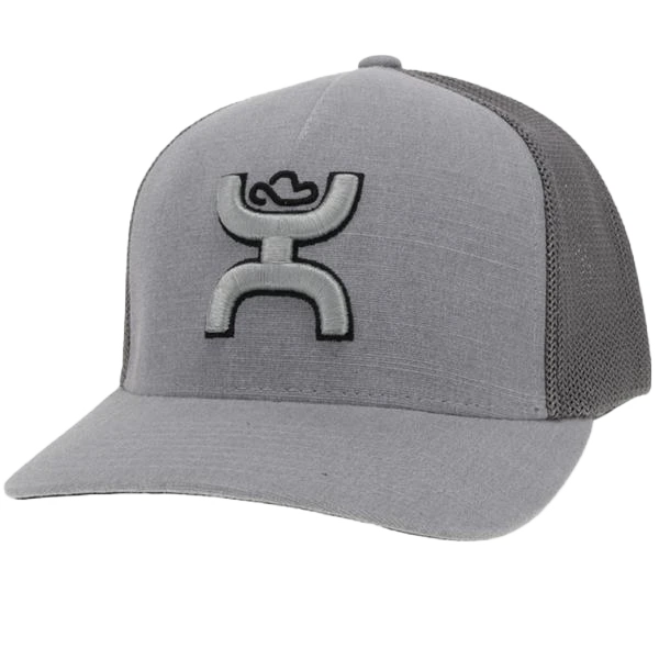 Hooey "Coach" 5 Panel Grey Flexfit Hat 2112GY 1 Hooey "Coach" 5 Panel Grey Flexfit Hat 2112GY
