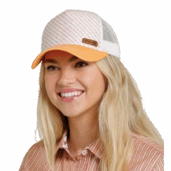 Cinch® Ladies Orange & White 5 Panel Trucker Cap MHC7874027