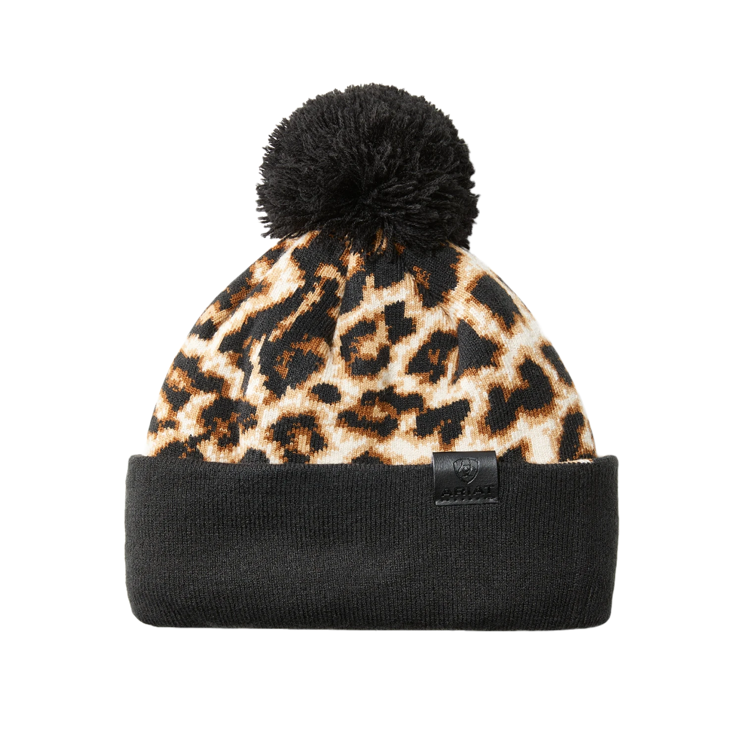 Ariat® Ladies Tarsia Leopard And Black Beanie 10042058 1 Ariat® Ladies Tarsia Leopard And Black Beanie 10042058