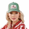 Cruel Girl® Ladies Green Cacti 5 Panel Trucker Cap CCC0041022