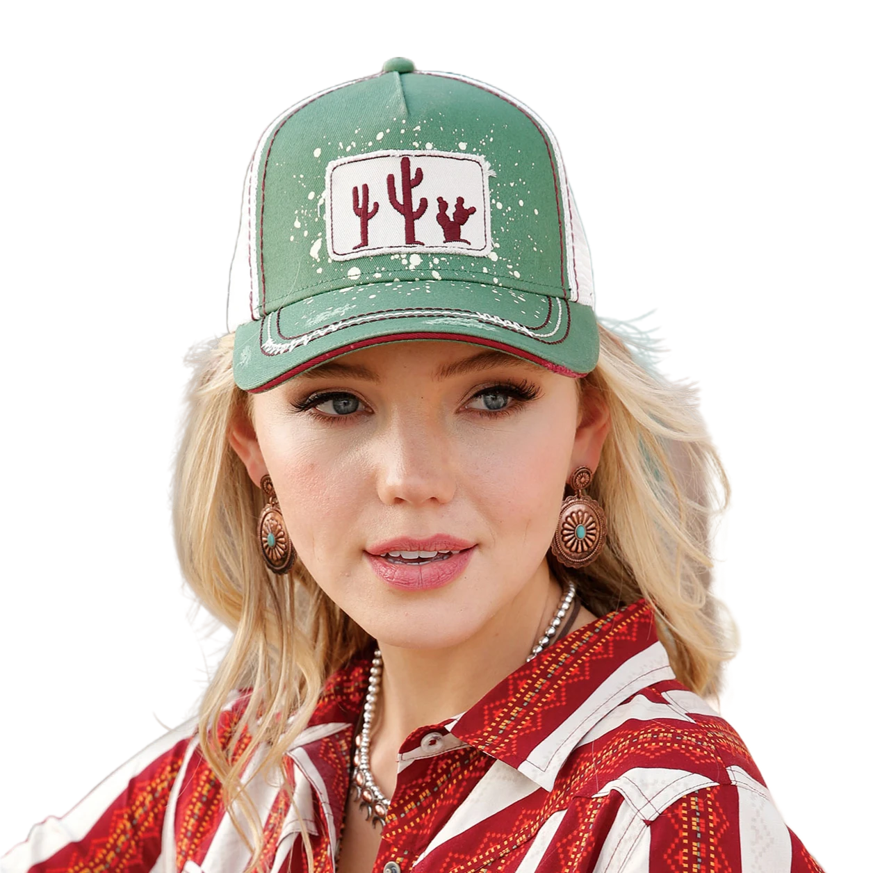 Cruel Girl® Ladies Green Cacti 5 Panel Trucker Cap CCC0041022 1 Cruel Girl® Ladies Green Cacti 5 Panel Trucker Cap CCC0041022