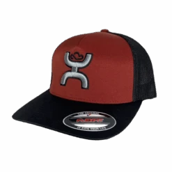 Hooey Men's Coach 5-panel Rust & Black Flexfit Cap 2212RUBK