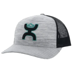 Hooey "Sterling" 6-Panel Grey & Black Trucker Cap 2217T-GYBK