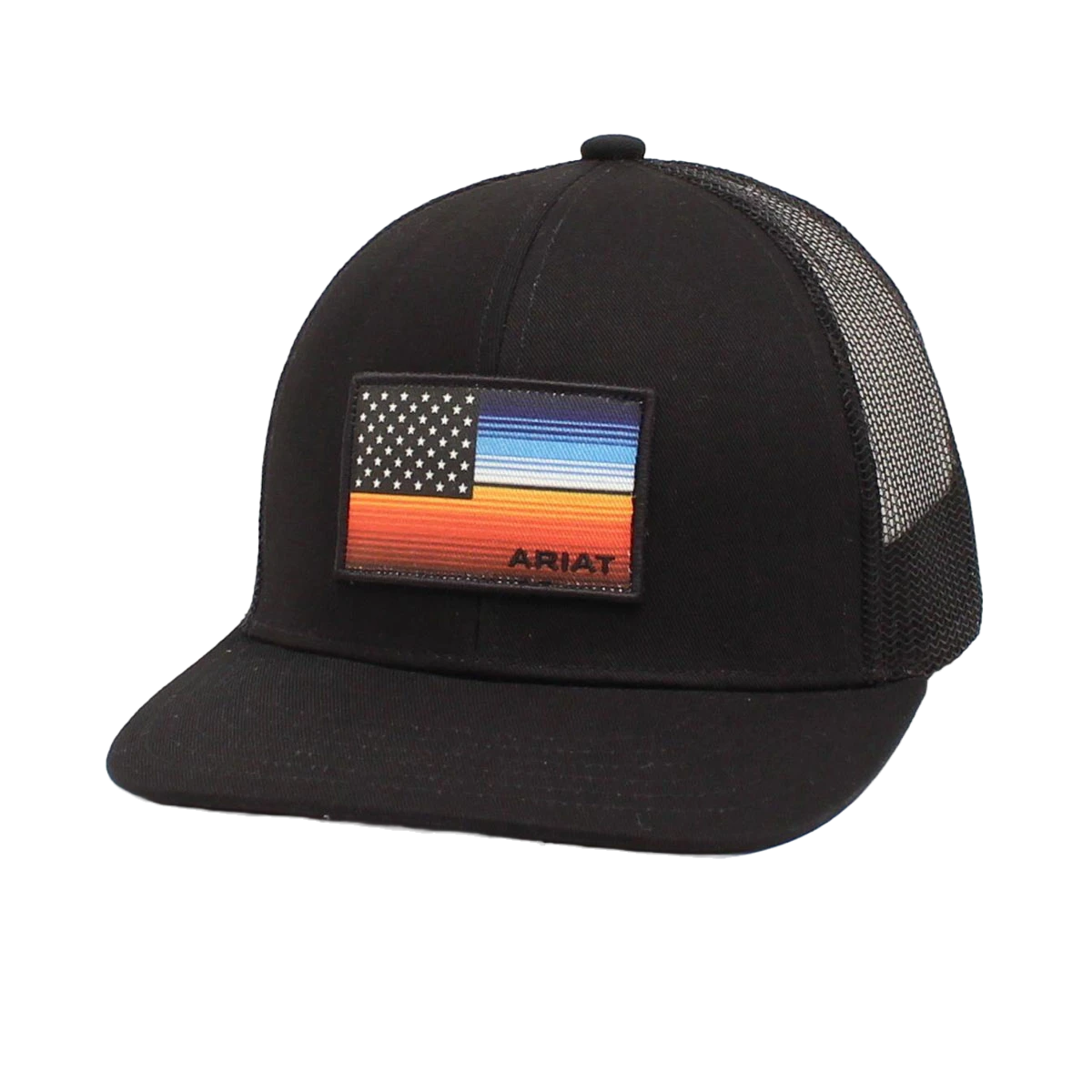 Ariat® Men's Serape USA Flag Black Snapback Hat A300016201 1 Ariat® Men's Serape USA Flag Black Snapback Hat A300016201