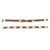 Double S® Dark Brown Leather With Silver Conchos Hatband 0237444