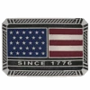 Montana Silversmiths® Trimmed Square American Flag Attitude Belt Buckle A866
