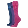 Wrangler® Ladies 3-Pair Rayon Rose Navy, Purple, & Hot Pink Crew Socks 00333-7000-MED