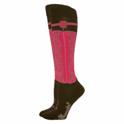 Wrangler® Ladies Wild West Boot Brown Knee High Socks 00261-6000-MED