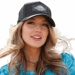 Cruel Denim Ladies Faux Patch Black Trucker Cap CCC0041021