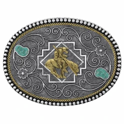 Montana Silversmiths® Country Roads With Bucking Horse Buckle 45810-34