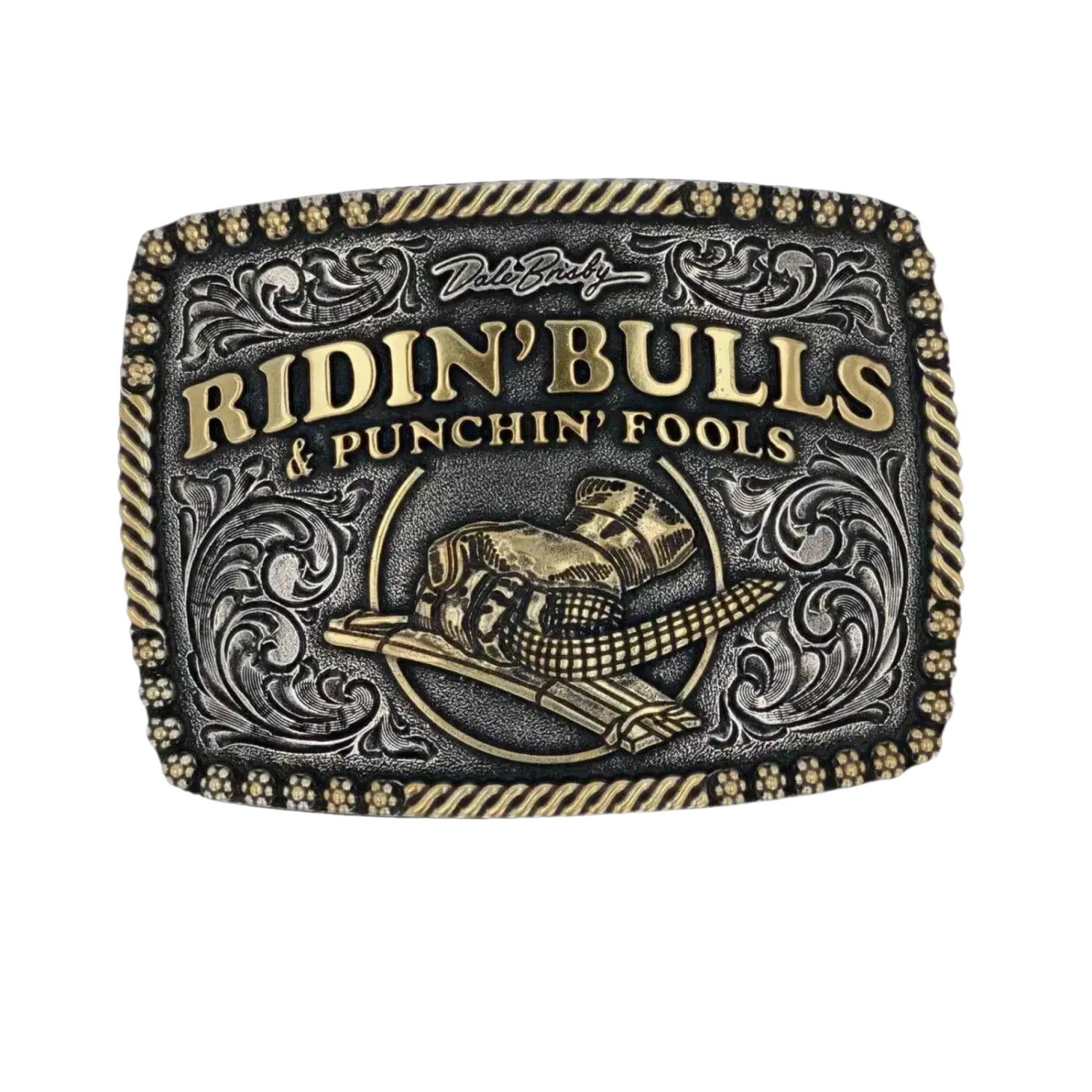 Montana Silversmiths® Dale Brisby Bulls & Fools Attitude Buckle A917DB 1 Montana Silversmiths® Dale Brisby Bulls & Fools Attitude Buckle A917DB