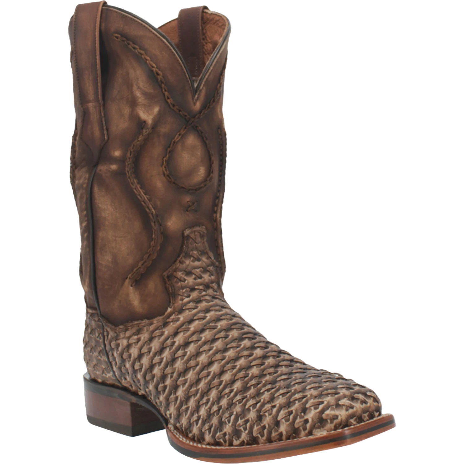 Dan Post Men's Stanley Brown Basket Weave Leather Boots DP4903 1 Dan Post Men's Stanley Brown Basket Weave Leather Boots DP4903