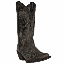 Western Cowboy Equipment Store 6 Laredo Ladies LucretiaBlack Embroidery & Studs Boots 52133