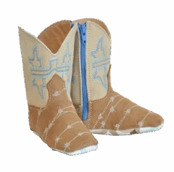 Roper® Baby Boy Tin Haul Mini Square Toe Burnish Brown Boots 14-016-0007-1688