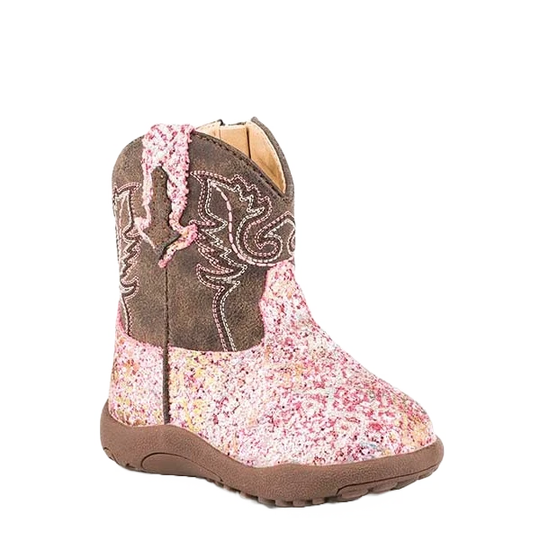 Roper Infants Cowbabies Pink Glitter Western Boots 09-016-1225-2062 1 Roper Infants Cowbabies Pink Glitter Western Boots 09-016-1225-2062