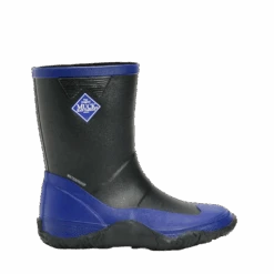 Western Cowboy Equipment Store 16 Muck Boot Company Muck Children's Forager Kids Black & Blue Rubber Boots FRK-002-BLK