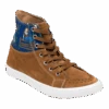 Justin Ladies Reba Fancy Brown Suede & Blue Print Hightop Shoes RML054