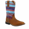 Hooey® Children's Distressed Saddle & Blue Multi-Color Boots YHY0011