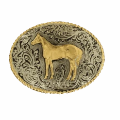 Nocona Mens Quarter HorseBelt Buckle 37404