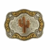 Nocona Mens Tri Tone Cactus Belt Buckle 37400