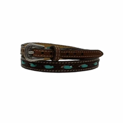 Twister Leather With Rawhide Turquoise Lacing Hatband 0204602