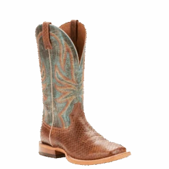 Ariat® Men's Range Boss Diamondback Tan & Cool Blue Boots 10025114