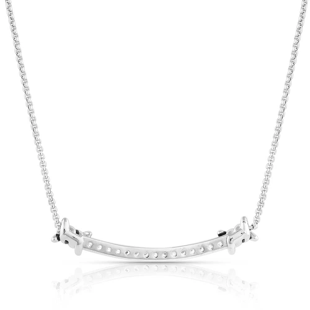 Montana Silversmiths® Tied Up Crystal Barbedwire Necklace NC5374 2 Montana Silversmiths® Tied Up Crystal Barbedwire Necklace NC5374 - Image 2