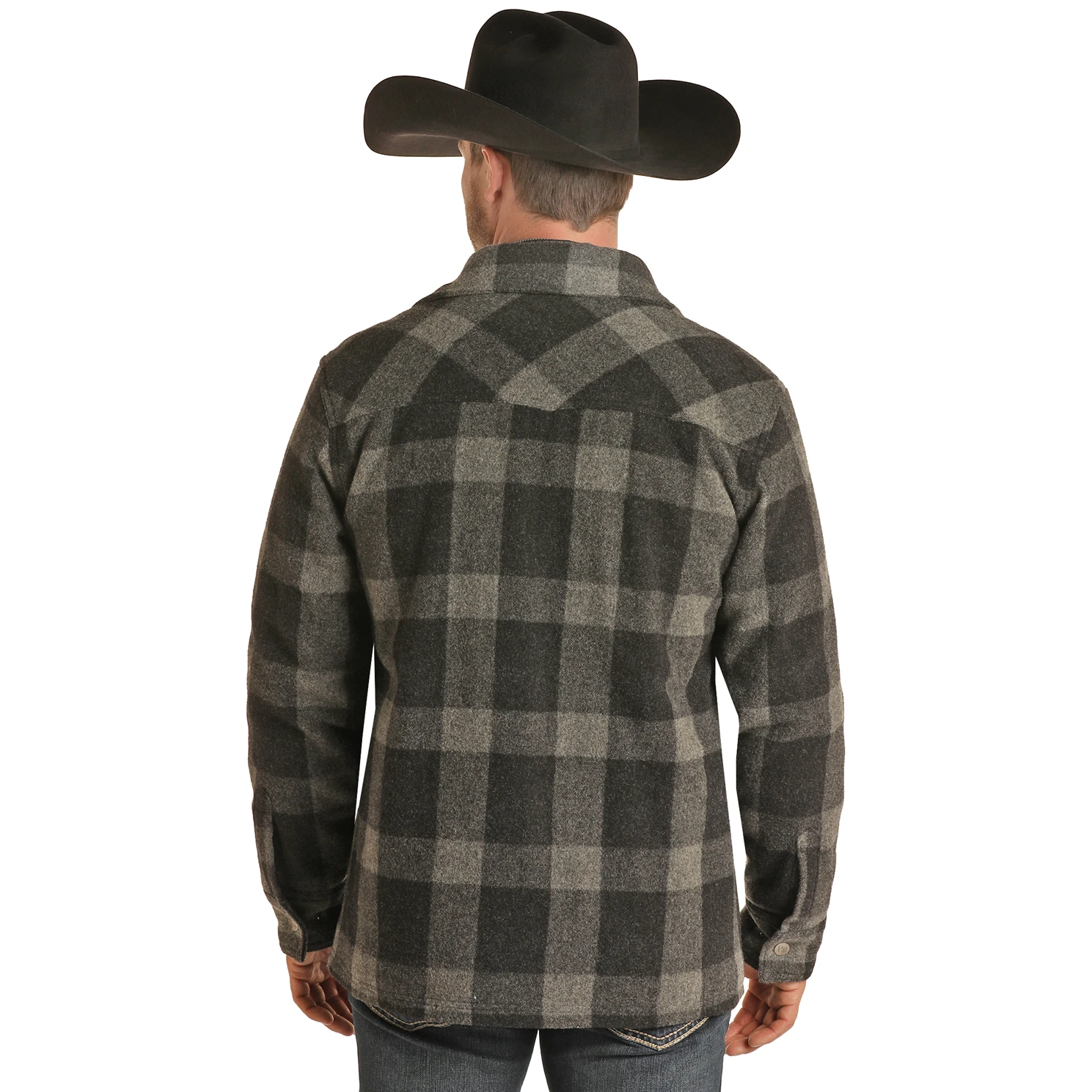 Powder River Outfitters® Men's Plaid Commander Wool Coat PRMO92RZZE-01 2 Powder River Outfitters® Men's Plaid Commander Wool Coat PRMO92RZZE-01 - Image 2