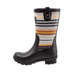 Pendleton® Ladies Bridger Stripe Black Mid Rain Boots PW2280-001 -Western Cowboy Equipment Store PW2280 001 2