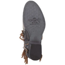 Circle G By Corral Ladies Black Studs & Fringe Booties Q5089 -Western Cowboy Equipment Store Q5089 4