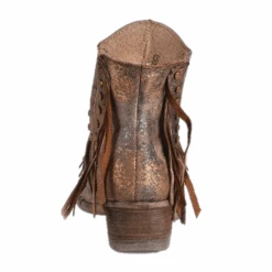 Circle G By Corral Ladies Brown Studs & Fringe Booties Q5090 -Western Cowboy Equipment Store Q5090C