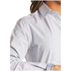 Panhandle Ladies Micro Pinstripe Cactus Print Button Down Shirt R4B3289 -Western Cowboy Equipment Store R4B3289 A