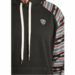 Rock & Roll Cowboy® Men's Sleeve Printed Black Hoodie RRMT94R0JB 5 Rock & Roll Cowboy® Men's Sleeve Printed Black Hoodie RRMT94R0JB -Western Cowboy Equipment Store RRMT94R0JB