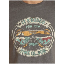 Panhandle® Unisex "IT'S RODEO TIME" Dale Brisby Grey Tee RRUT21R06B-02 -Western Cowboy Equipment Store RRUT21R06B 2