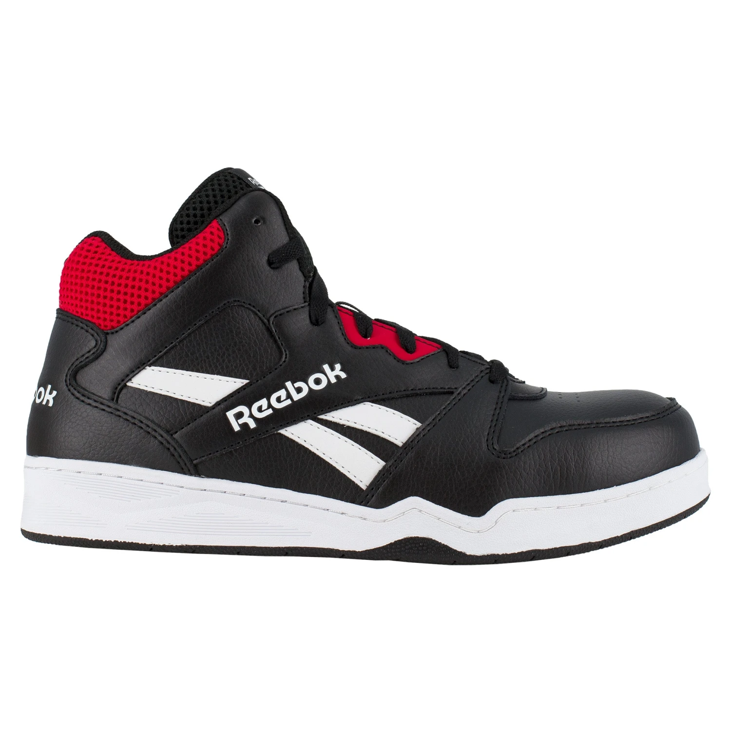 Reebok Men's High Top Black & Red Comp. Toe Work Sneakers Shoes RB4132 3 Reebok Men's High Top Black & Red Comp. Toe Work Sneakers Shoes RB4132 - Image 3