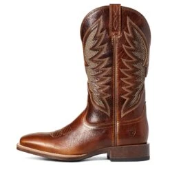 Ariat® Men's VentTek™ Ultra Gingersnap Brown Square Toe Boots 10035938 -Western Cowboy Equipment Store S21 MNS WEST 10035938 side